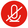 Symbol Mikrofon Stummschaltung