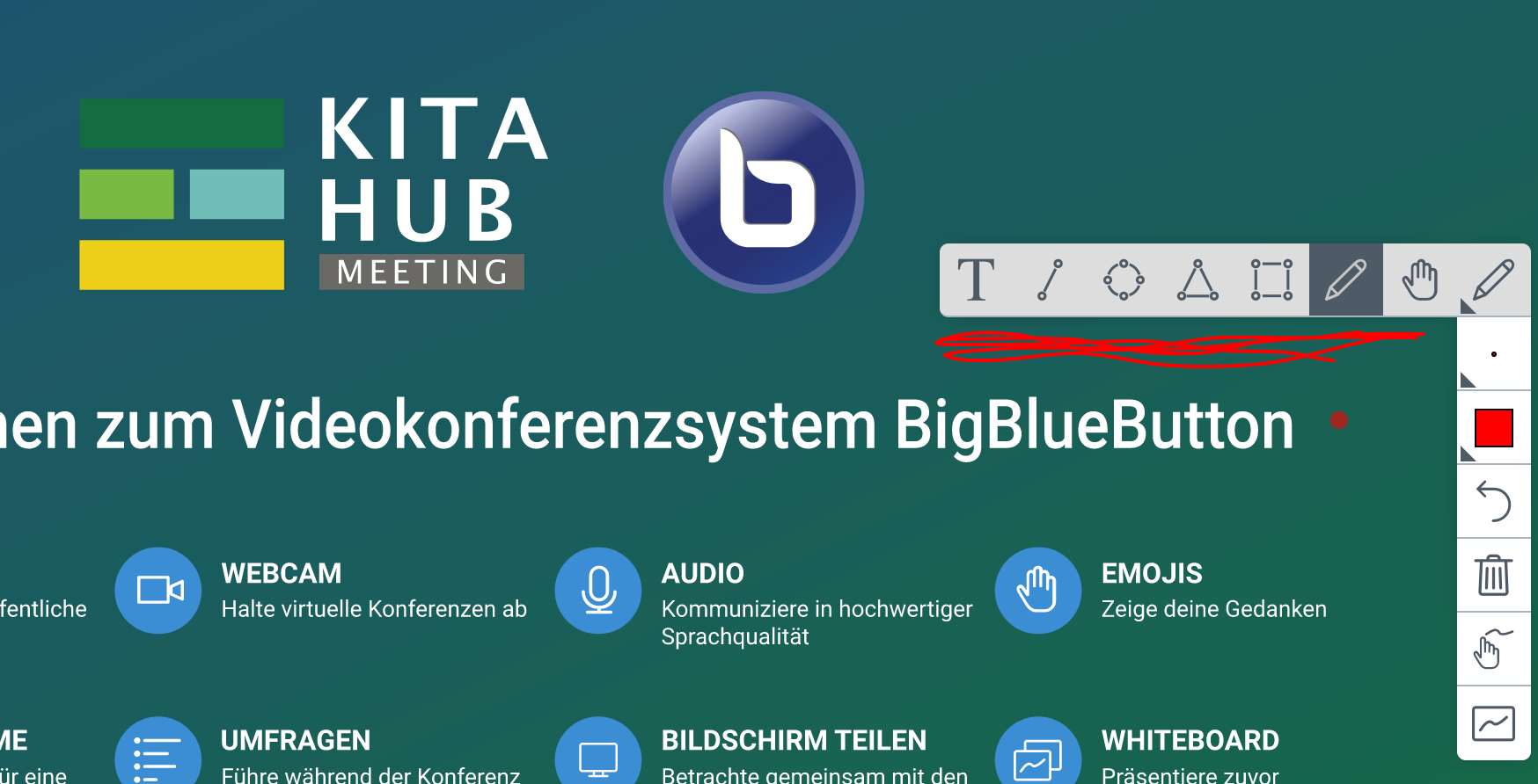 Werkzeugleiste ausgeklappt